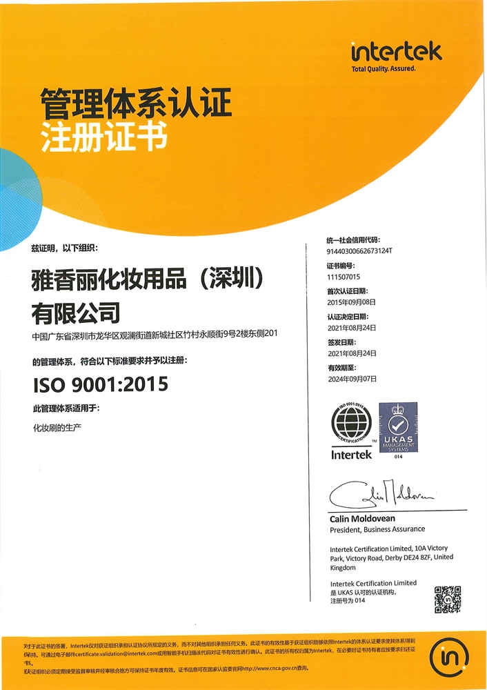 ISO9001：2015 中文